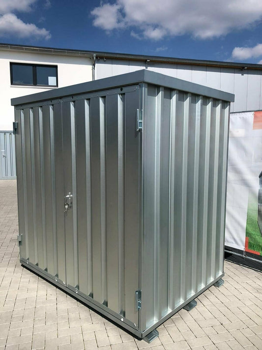 1,5m Materialcontainer-Baucontainer mit Doppelflügeltür und Staplerführung 2,10 x 1,50 x 2,10m