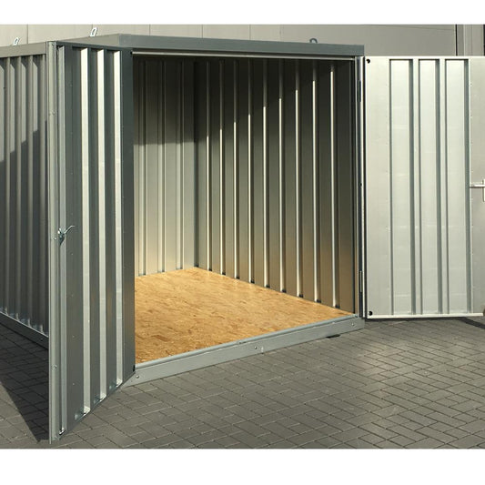 2m Schnellbaucontainer- mit Doppelflügeltür und Kranösen 2100 x 2100 x 2100 mm