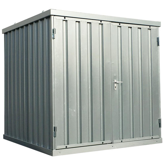 2m Schnellbaucontainer- mit Doppelflügeltür und Kranösen 2100 x 2100 x 2100 mm