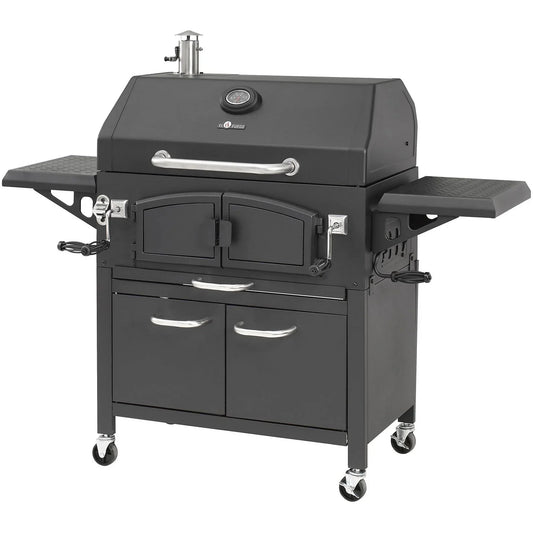EL FUEGO AY 572 HOLZKOHELGRILL SMOKER GRAND ONTARIO Kohlegrill, Schwarz